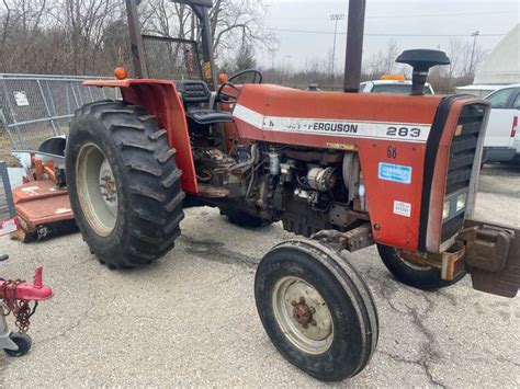 1990 Massey Ferguson 283 Tractor W Rhino Tw 96 Rotary 8 6 Mower Gavel Roads Online Auctions