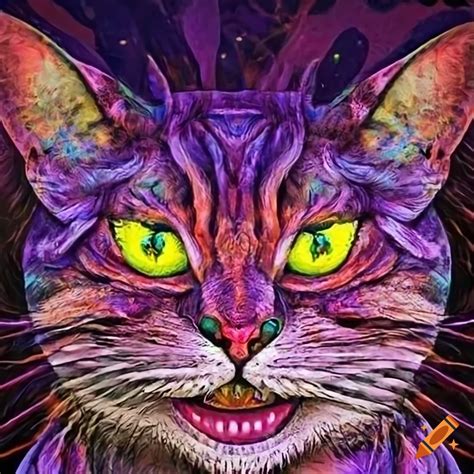 Psychedelic Artwork Of The Cheshire Cat