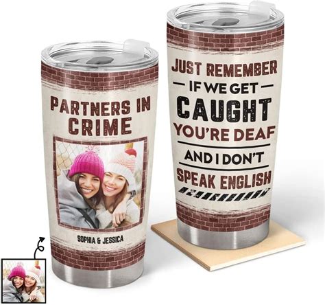 Amazon Personalized Partners In Crime Tumbler Custom Bestie