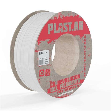 Filamento Para Impressora 3D ABS Branco 1 75mm 1Kg PlastAr PrintaLot