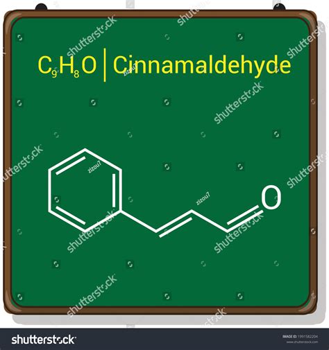 Chemical Structure Of Cinnamaldehyde C H O Royalty Free Stock