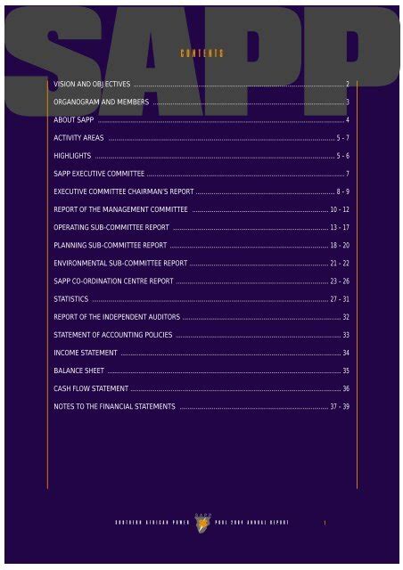 Sapp Annual Report Southern African Power Pool