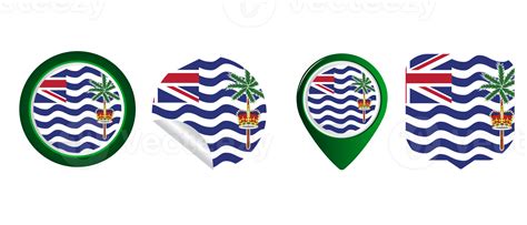 British Indian Ocean Territory Flag Flat Icon Symbol Illustration