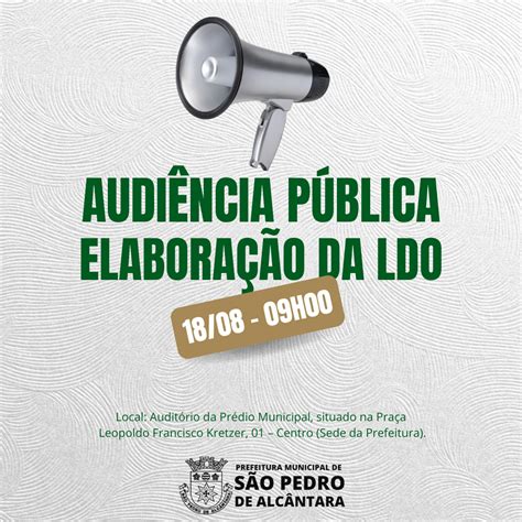 Convite para Audiência Pública Elaboração da LDO Lei de Diretrizes