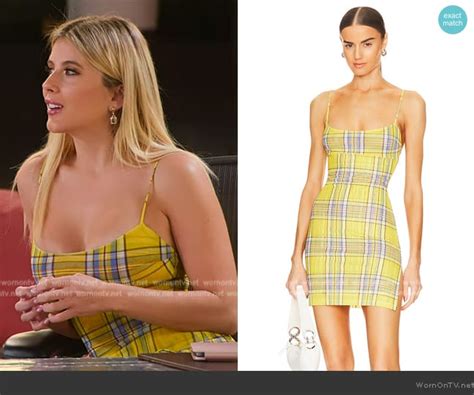 Wornontv Alexandras Yellow Plaid Mini Dress On Selling The Oc