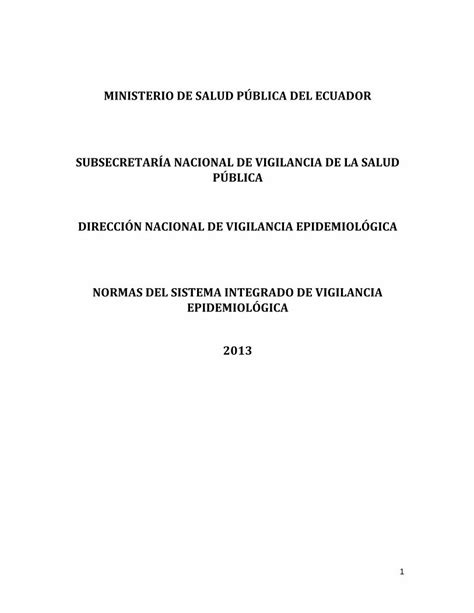 PDF MINISTERIO DE SALUD PÚBLICA DEL ECUADOR PDF fileObjetivos del