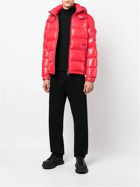 Moncler Maya Jacket Quilted Nylon Down Jacket In Red ModeSens