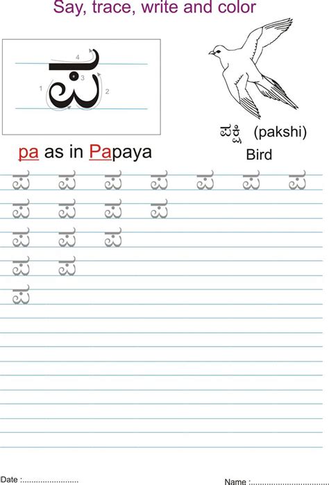 2021 Kannada Alphabet Chart Fillable Printable Pdf Forms Handypdf