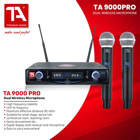 Titanium Audio Ta Pro Uhf Professional Dual Wireless Microphone