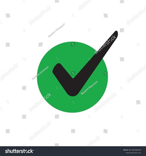 Check Mark Tick Icon Correct Approval Stock Vector Royalty Free