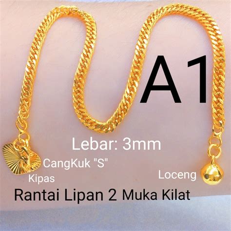 Ada Cop Bce Emas Bangkok Adults Bracelet Double Curb Gelang