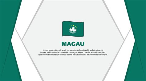 Macau Flag Abstract Background Design Template Macau Independence Day