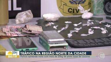 Bom Dia Piauí Polícia apreende mala 20 kg de pasta base de