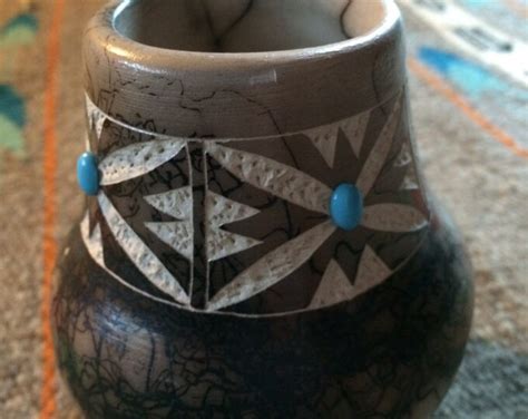 Native American Horse Hair Pottery Vase By T Vail Etsy