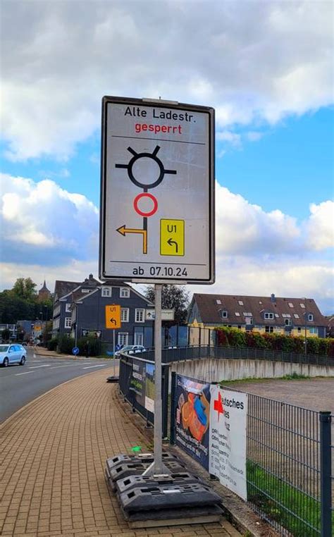 Hückeswagen Teil der Alten Ladestraße wird ab 7 10 gesperrt