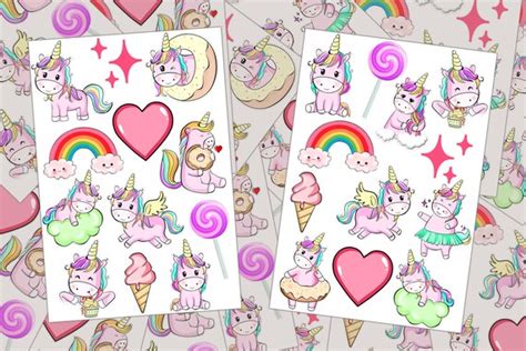 Kawaii Unicorn Cute Stickers for Kids Sticker Sheet Pink - Etsy