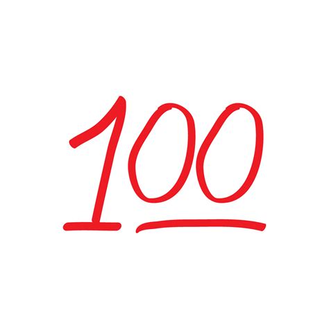 100 hundred emoticon vector icon. 100 emoji score sticker 30718534 ...