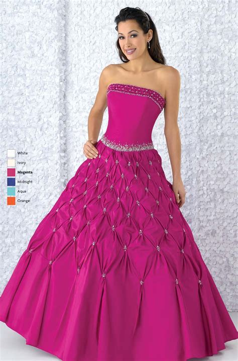 Fuchsia Ball Gown Strapless Lace Up Floor Length Quinceanera Dresses