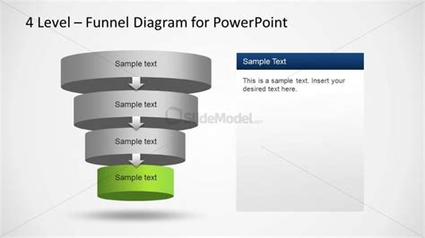 Complete Four Level PowerPoint Funnel Diagram SlideModel