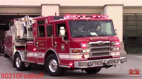 Beverly Hills Fire Dept Truck 4 Responding YouTube