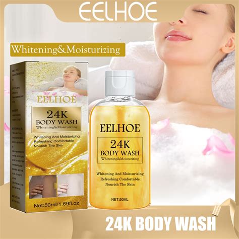 EELHOE 24K Gold Whitening Shower Gel Body Wash Body Whitening Shower