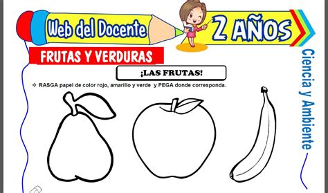 Frutas Y Verduras Para Niños De 2 Años Web Del Docente