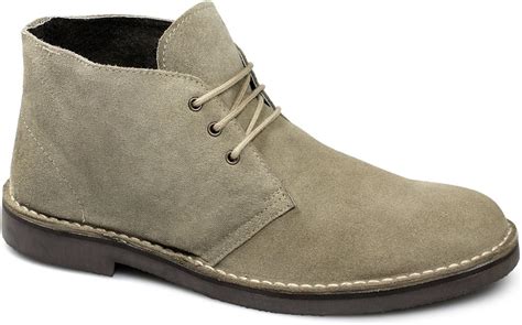 Lucini Lenny Herren Wildleder Desert Boots Sand Grau grau Größe