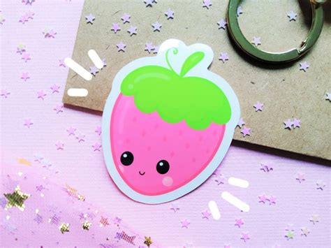 S Er Erdbeer Sticker Erdbeere Briefpapier Kawaii Erdbeer Etsy De