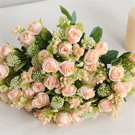 Meijuhuga Faux Rose Bouquet Non Withering No Watering Non Fading Long