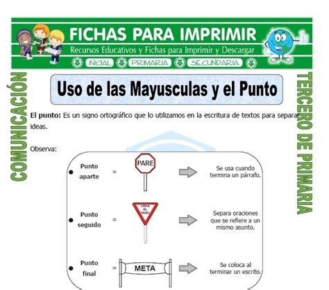 Uso De Las Mayusculas Para Tercero De Primaria Fichas Tercero De Hot