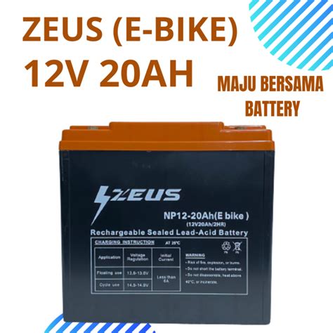 Aki VRLA Ebike 12V 20Ah Sepeda Listrik Zeus Battery Lazada Indonesia