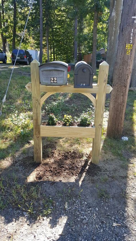 Mailbox Post With Planter