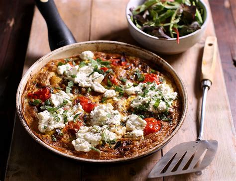 Aubergine Ricotta And Tomato Frittata Recipe Abel And Cole