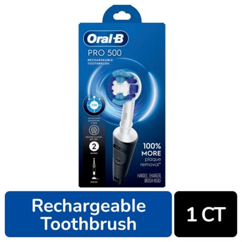 Oral B Black Rechargeable Pro 500 Electric Toothbrush With Brush Head