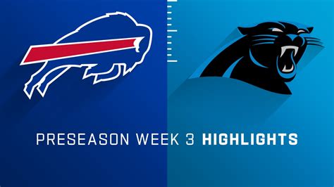 Buffalo Bills Vs Carolina Panthers Highlights Preseason Week 3