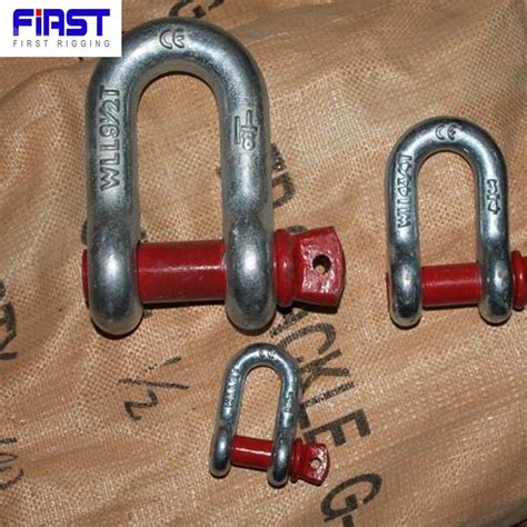 Screw Pin Galvanized Carbon Steel G210 D Shackle With ISO Certificate