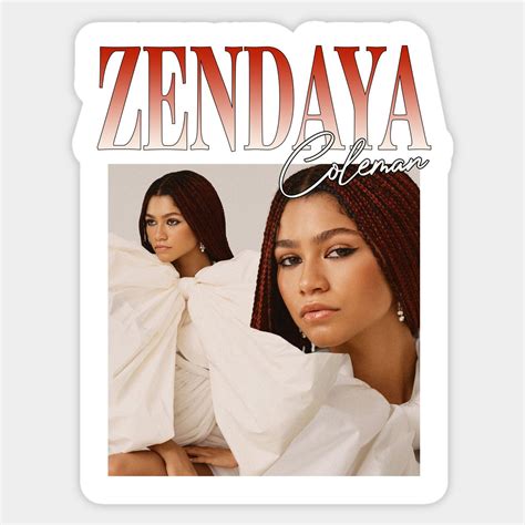 Zendaya Sticker Zendaya In Zendaya Zendaya Coleman Retro Design