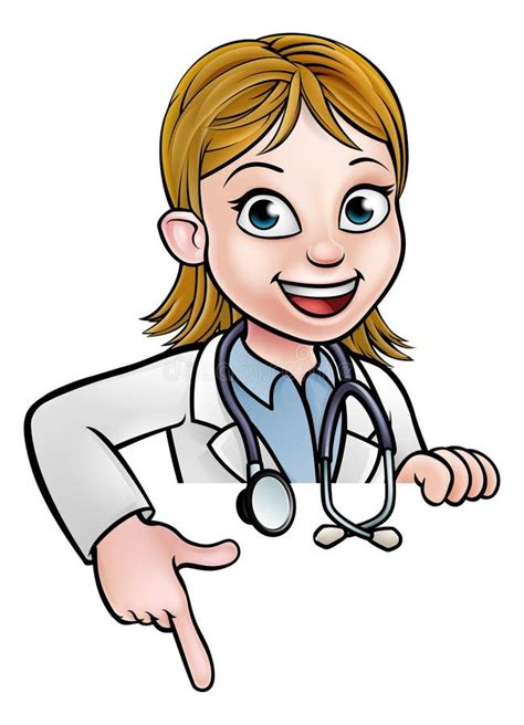 Female Doctor And Patient Cartoon