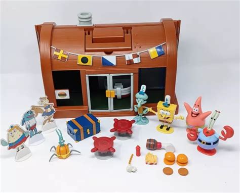 Spongebob Squarepants Krusty Krab Restaurant Playset Toy Figures