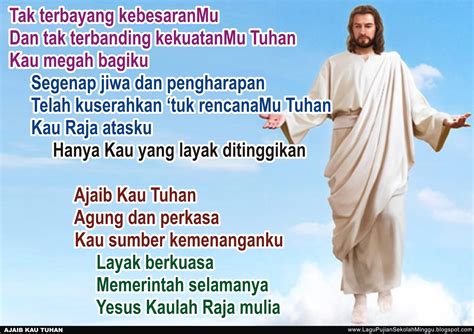 lirik lagu pujian rohani kristen sekolah minggu gereja tuhan yesus tak