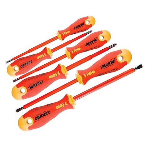 Felo 6 Piece Ergonomic VDE 1000V Screwdriver Set 41396198 | tools.com