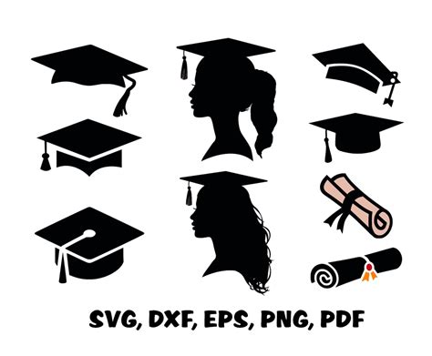 Graduation Cap And Diploma Bundle Svg For Cricut And Silhouette