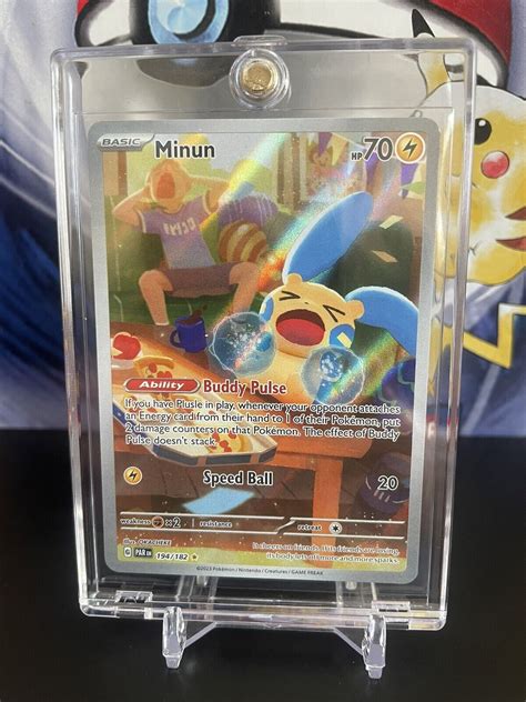 Minun Illustration Rare Clean Paradox Rift Pokemon Tcg Near