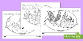 Holy Spirit Symbols Colouring Pages Twinkl KS1 Twinkl