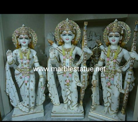 Golden Gold Plated Painted Marble Ram Darbar Size 12 To 120 Inches