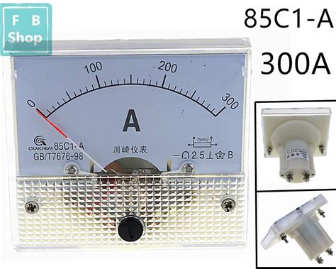 1PCS 85C1 A 300A DC Analog Meter Panel Current Grandado