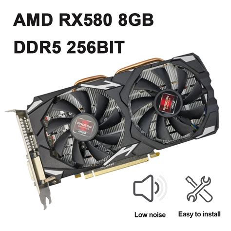 Tarjeta Gr Fica RX580 8GB DDR5 256 Bits Ventilador De Refrigeraci N