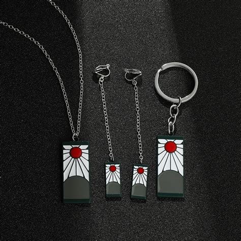 Best Selling Demon Slayer Pendant Set Kamado Tanjirou Necklace Boy