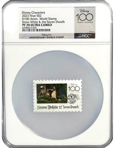 SNOW WHITE 100 Stempel 1 Oz Silber Proof Münze 2 Niue 2023 NGC PF