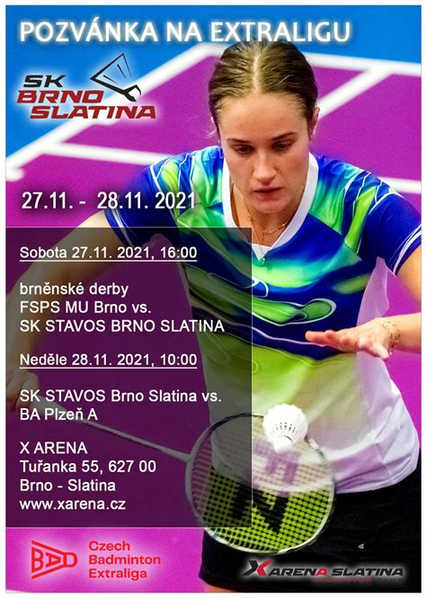 Pozv Nka Na Extraligu Do Brna Badminton Je Badec Cz